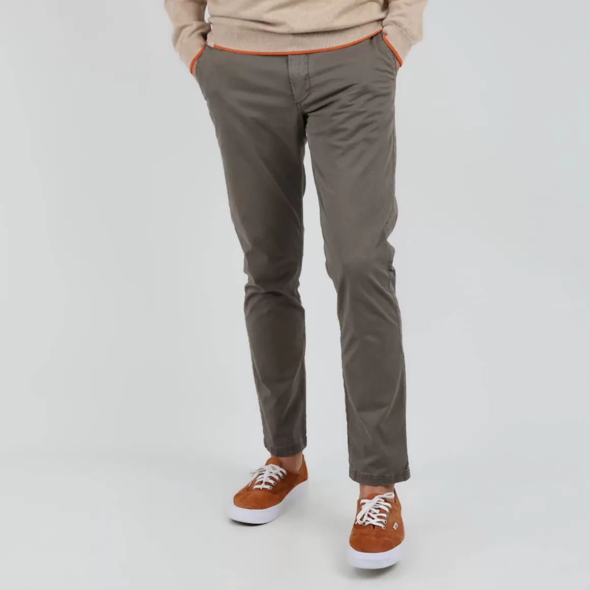 OXBOW Chino pants REANO - Vetiver Flash Sale