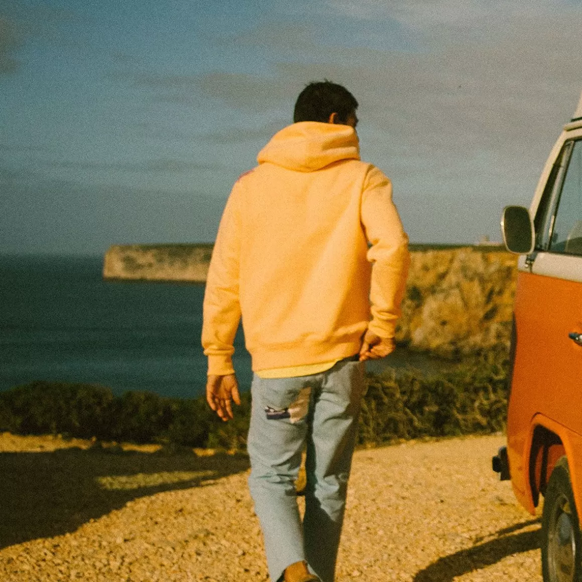 OXBOW COLLECTOR Sweatshirt STUART - Abricot Solarisé Solarized Abricot Hot