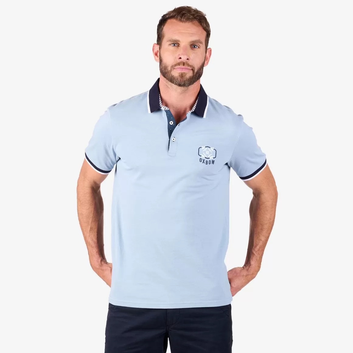 OXBOW Polo NACHEM - Bleu Fumée Bleu Fumu00e9e Outlet