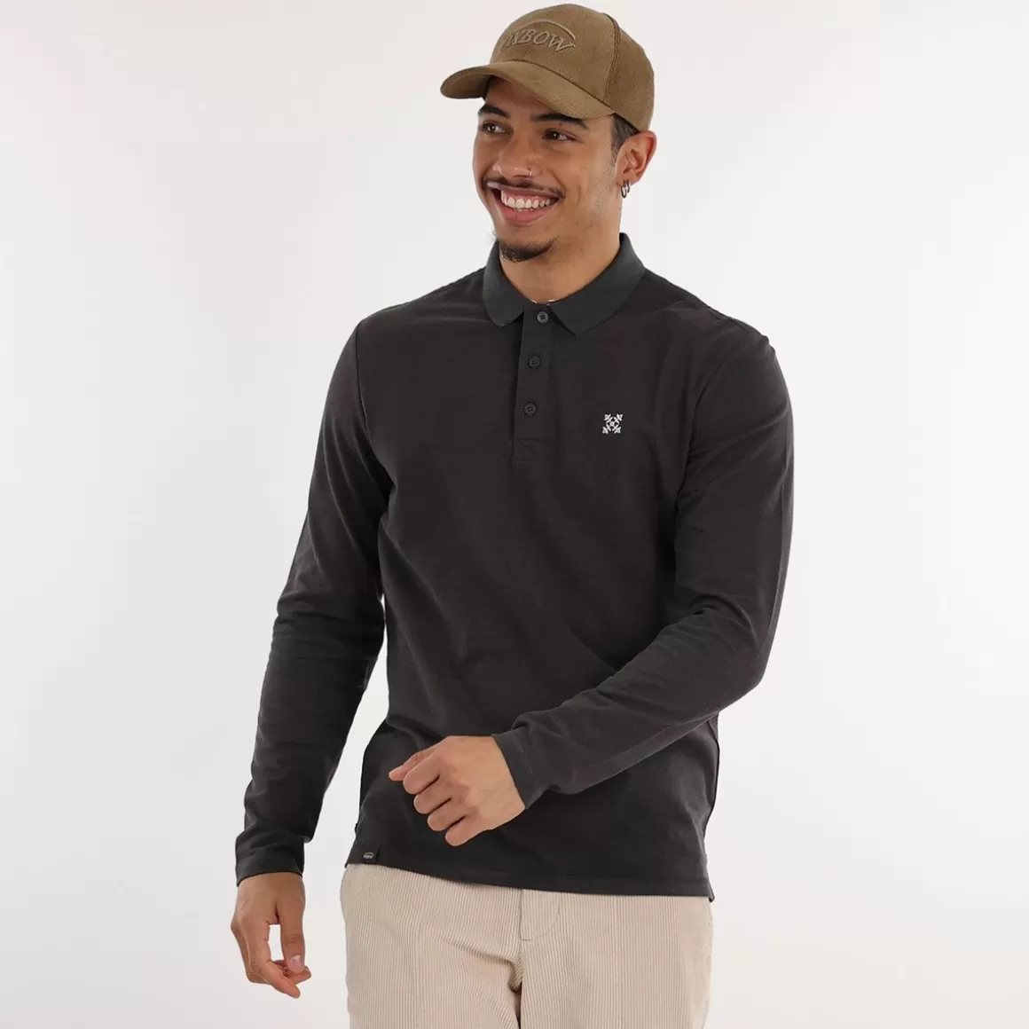 OXBOW Polo NIROS - Anthracite Chiné Heather Anthracite Shop