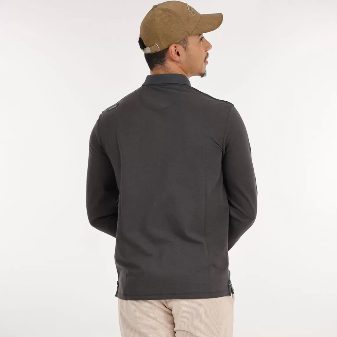 OXBOW Polo NIROS - Anthracite Chiné Heather Anthracite Shop