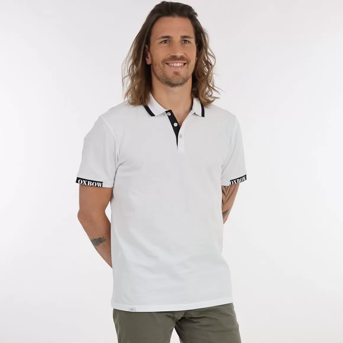 OXBOW Polo NOPAI - Blanc White Flash Sale