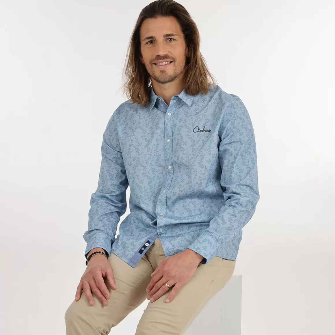 OXBOW Shirt CERLING - Light Blue Clearance