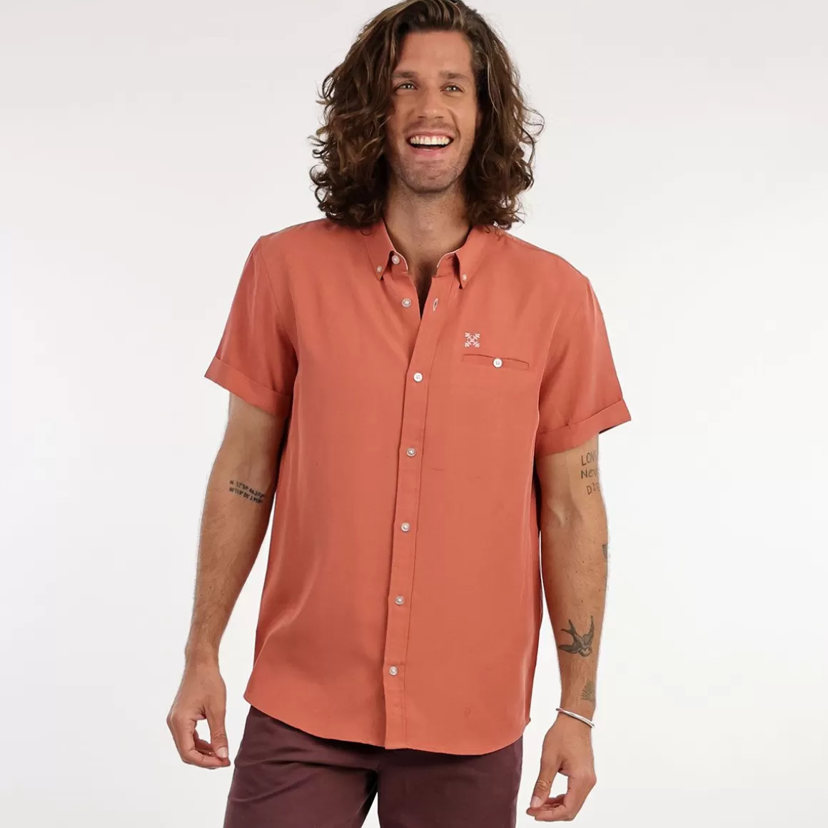 OXBOW Shirt COMMI - Cannelle Discount