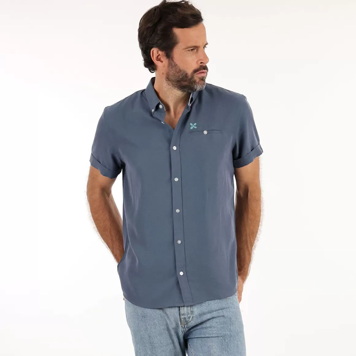 OXBOW Shirt COMMI - Deep Marine Cheap