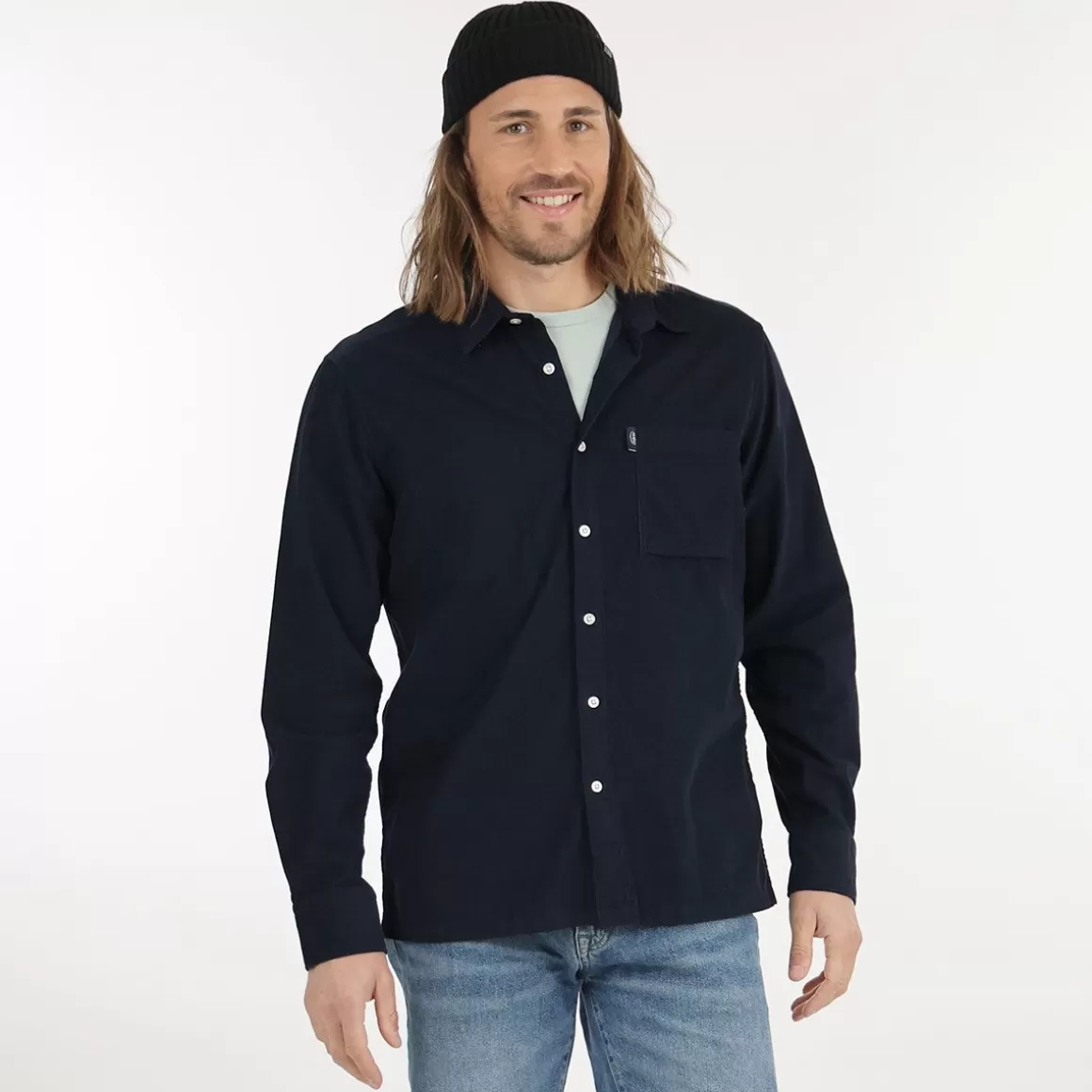 OXBOW Shirt CORTIL - Deep Marine Cheap