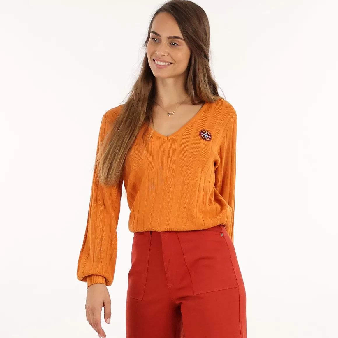 OXBOW Sweater PEGASE - Ocre Sale