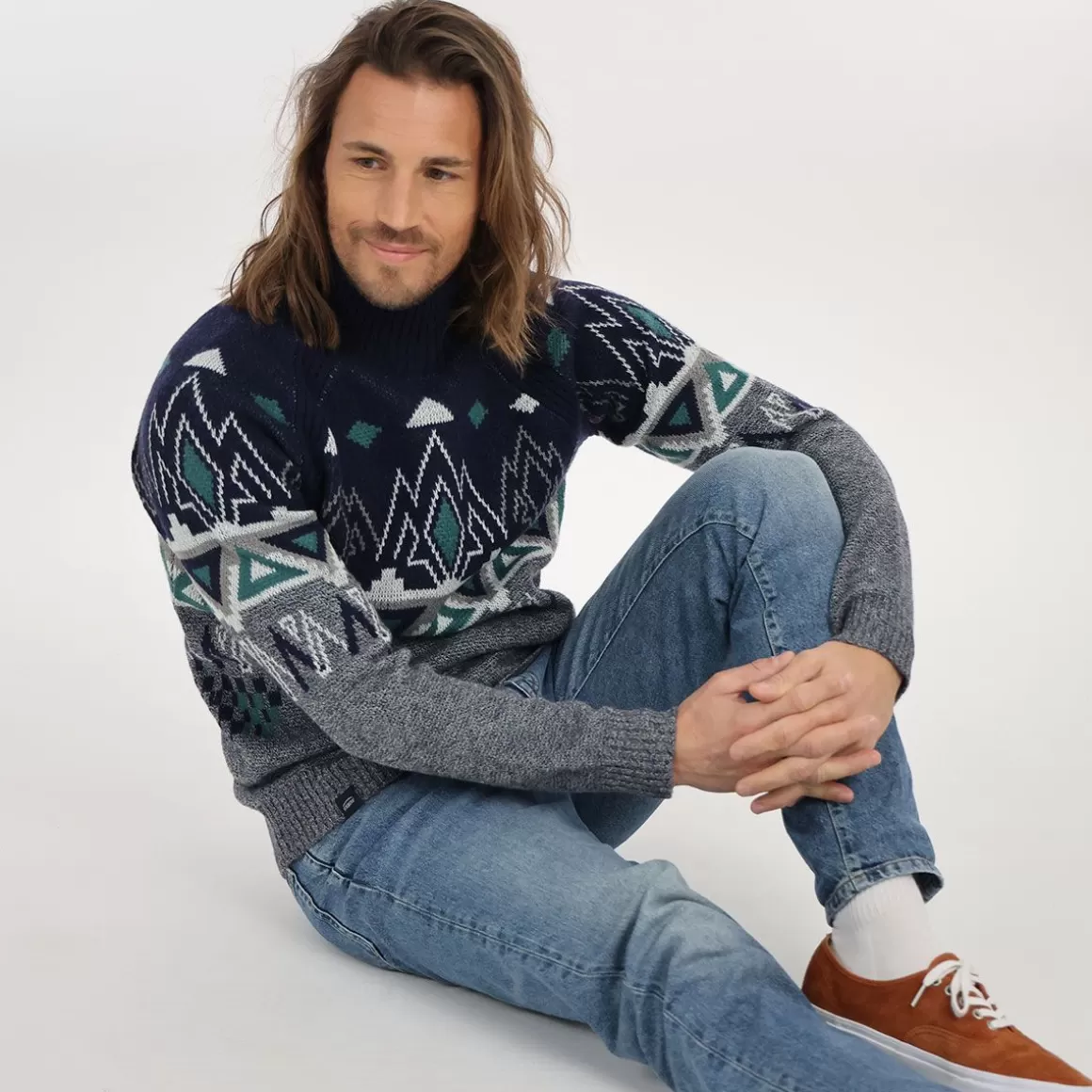 OXBOW Sweater PERMAG - Deep Marine Outlet