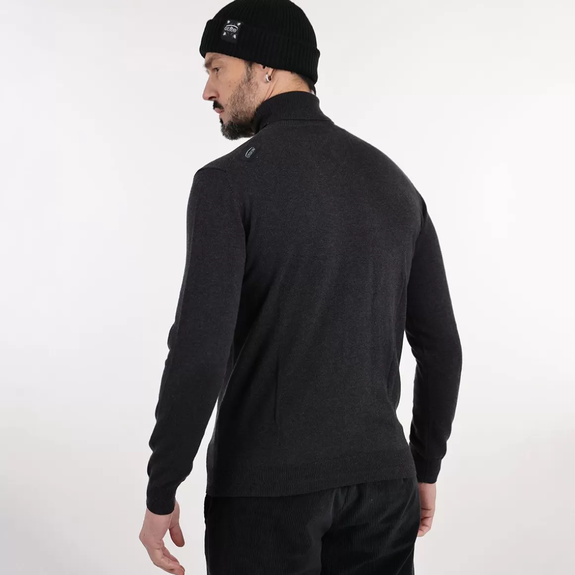 OXBOW Sweater PEROL - Noir Chiné Heather Black Flash Sale