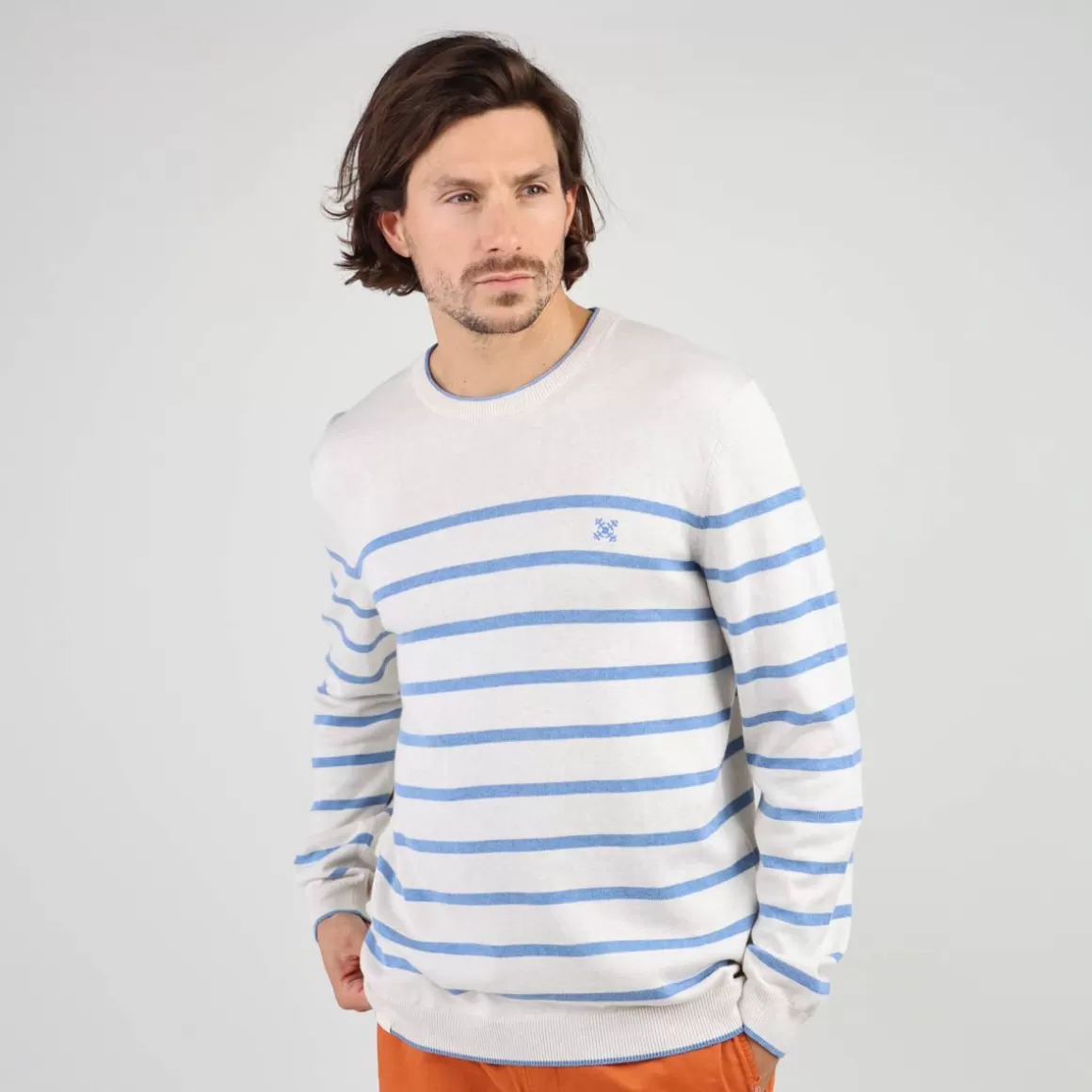 OXBOW Sweater PEROM - Sel Chiné Heather Salt New