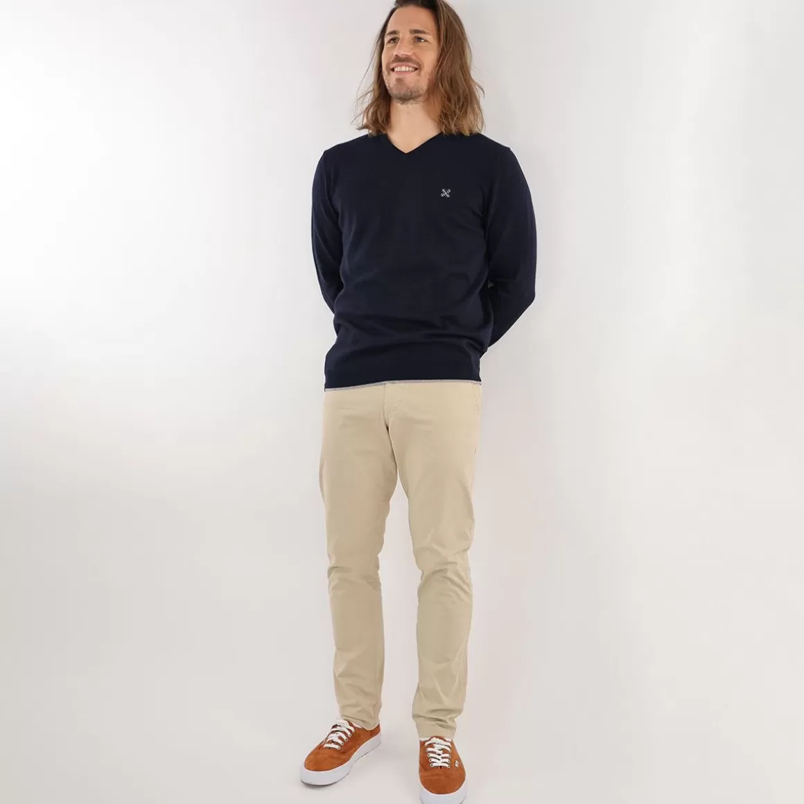 OXBOW Sweater PIVEGA - Deep Marine Chiné Heather Deep Marine Fashion