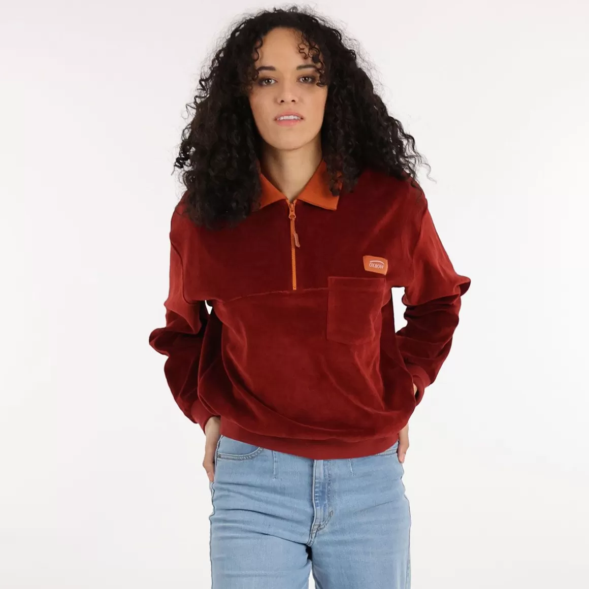 OXBOW Sweatshirt SABRINA - Grenat Outlet