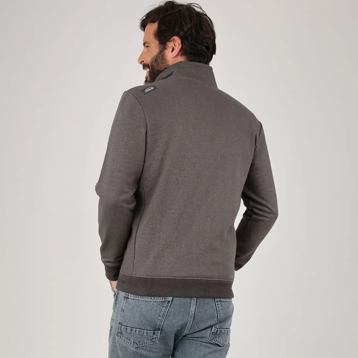 OXBOW Sweatshirt SAKOP - Anthracite Chiné Heather Anthracite Cheap