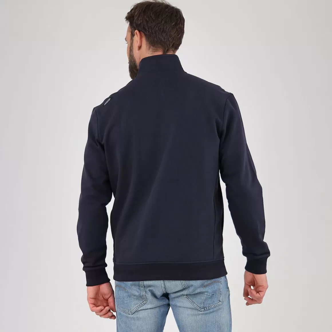 OXBOW Sweatshirt SAKOP - Deep Marine Chiné Heather Deep Marine Sale