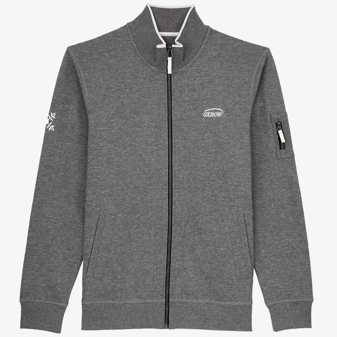 OXBOW Sweatshirt SALTCOATS - Gris Chiné Foncé Dark Heather Grey Clearance