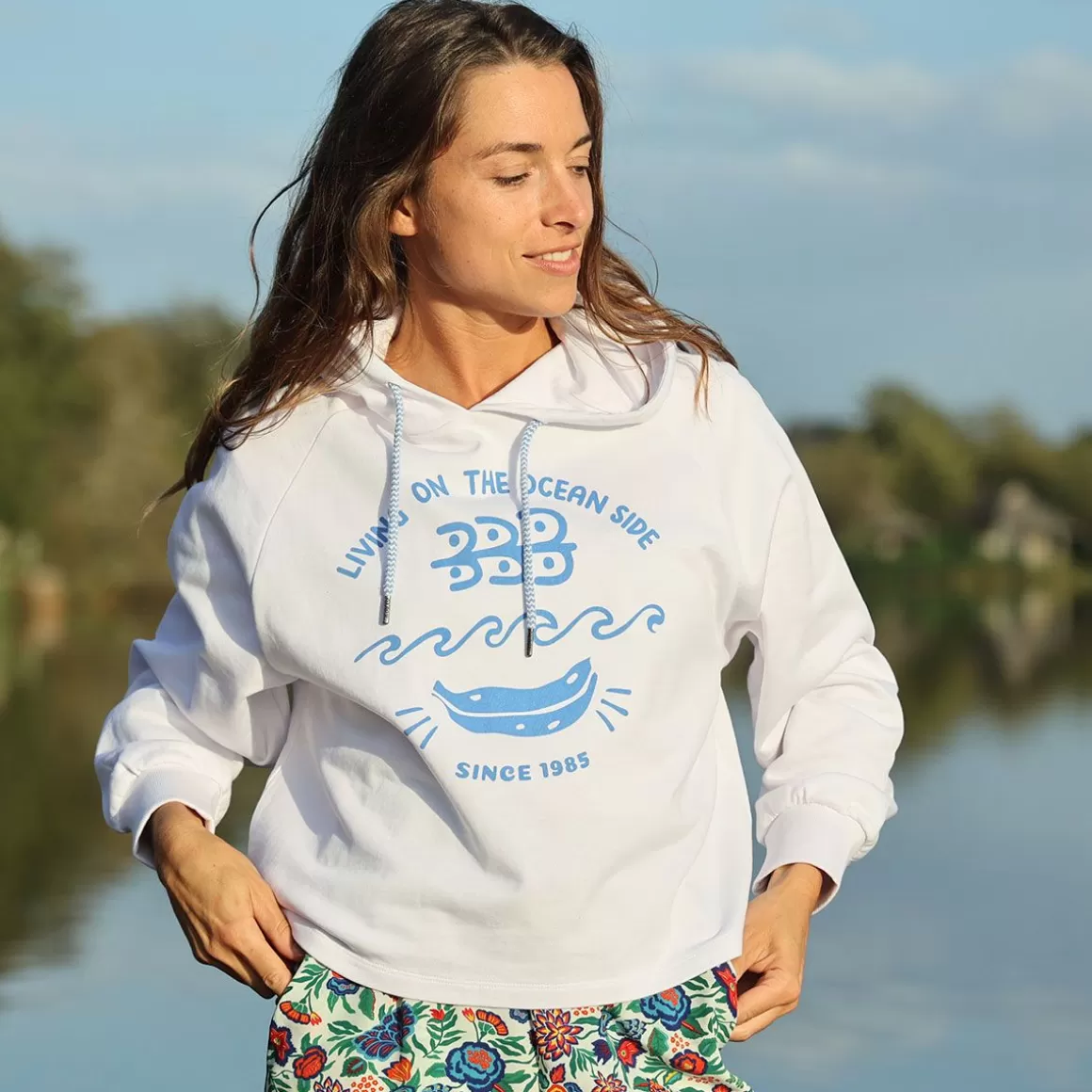 OXBOW Sweatshirt SARGAS - White Sale