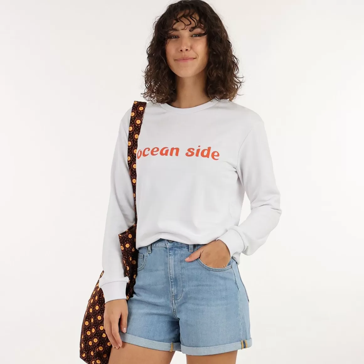 OXBOW Sweatshirt SERENA - White Clearance