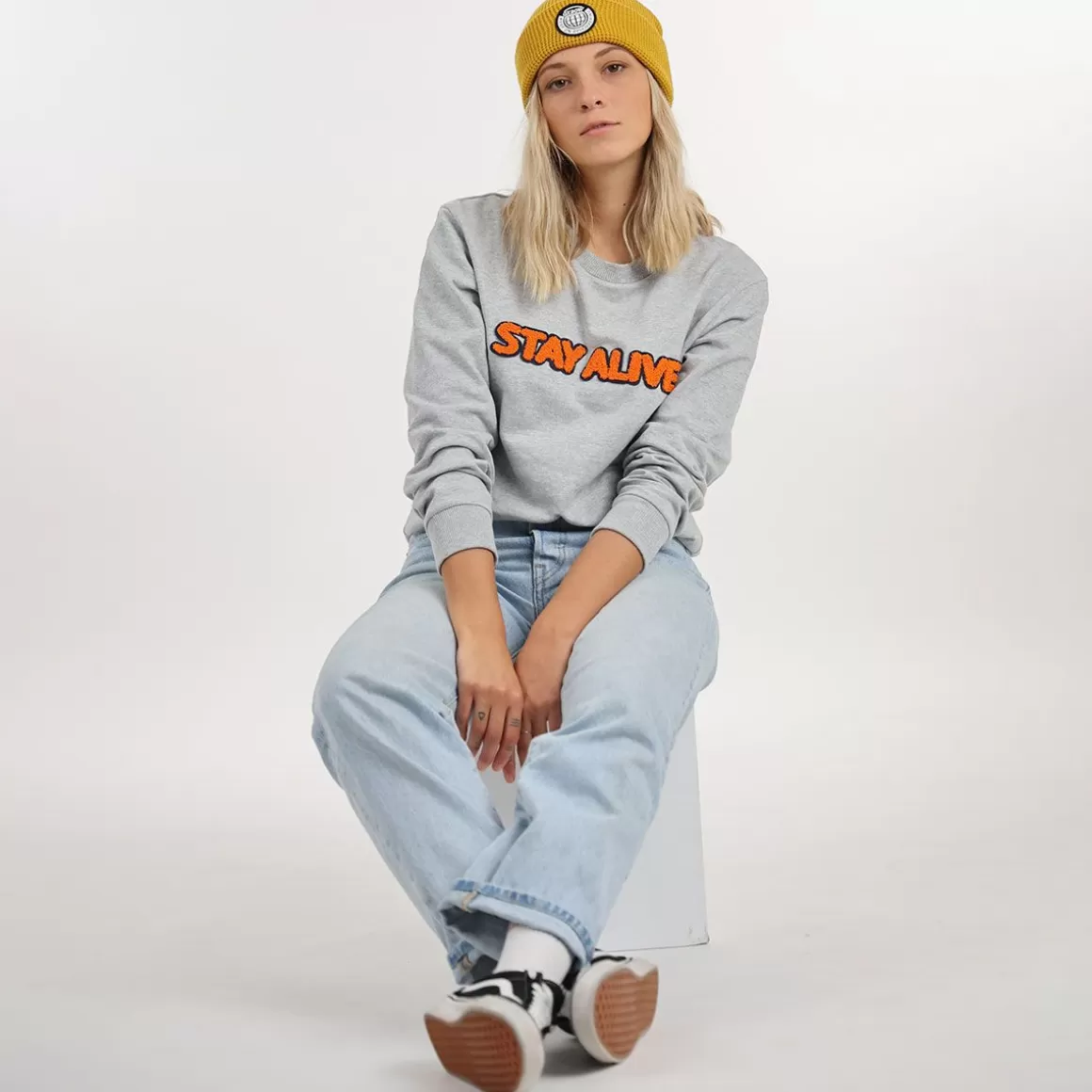 OXBOW Sweatshirt SHEEKY - Gris Chiné Moyen Mid Heather Grey Flash Sale